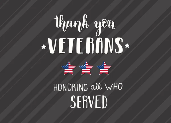 Happy Veterans Day, November 11. National american holiday illustration. Hand made lettering \