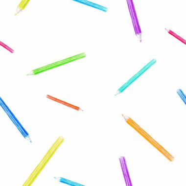 sorunsuz geçmiş ile renkli kalemler