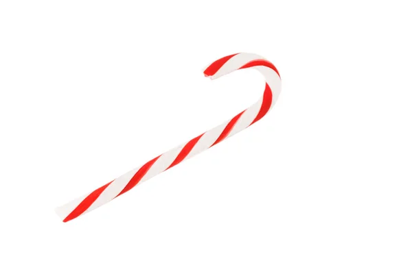 Christmas Candy cane with red Bow isolated on white background. — Stock Photo, Image