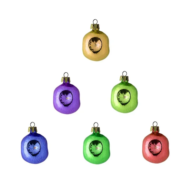 Set de jucării colorate de Crăciun . — Fotografie, imagine de stoc