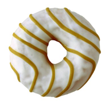 Çörek beyaz buzlanma ve kahverengi çizgili