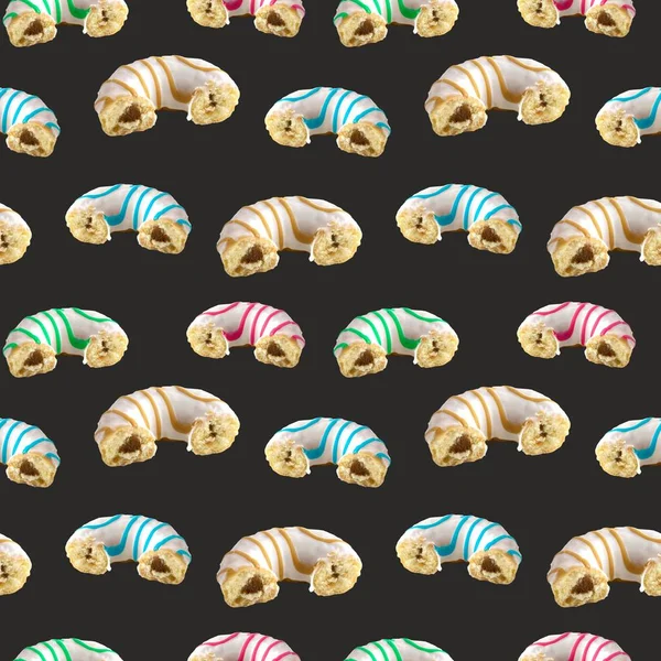 Karışık çörek seamless modeli.