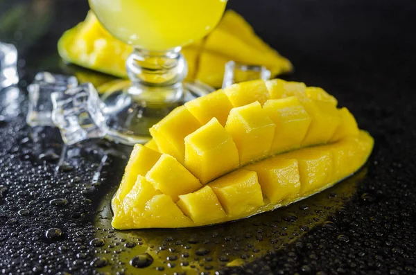 Fresh Mango Mango Juice Glass — Stock Photo, Image