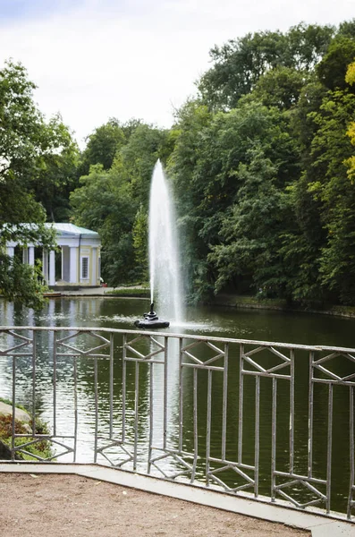 Fontein Vorm Van Een Slang Het Water Het Park — Stockfoto