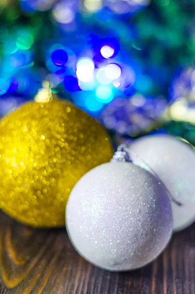 Weihnachten Hintergrund Spielzeug Auf Dem Weihnachtsbaum — Stockfoto