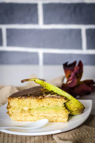 Torta aromatizzata alla pera — Foto Stock