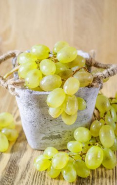 Bir demet yeşil üzüm.