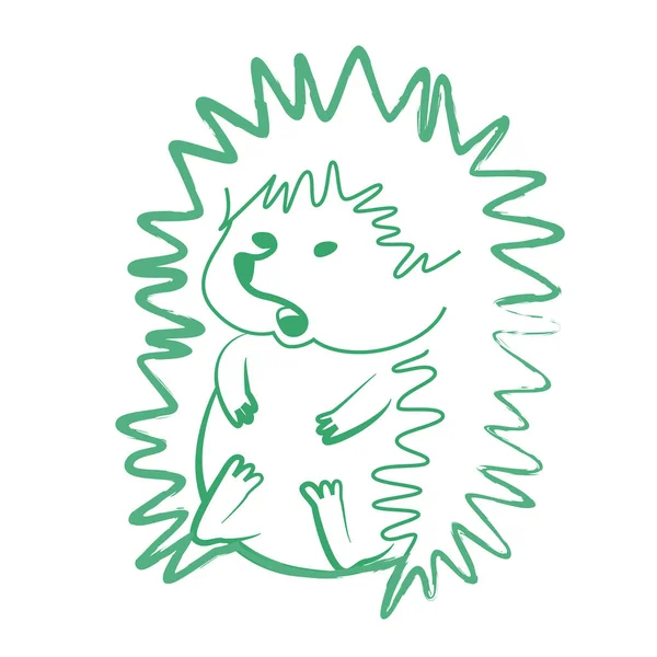 Illustration Cute Hedgehog Isolated Transparent Background — Stock Photo, Image
