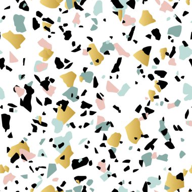 Granit taş terrazzo zemin dokusu. Kusursuz desen, İtalyan dokusu tasarımı çizimi.