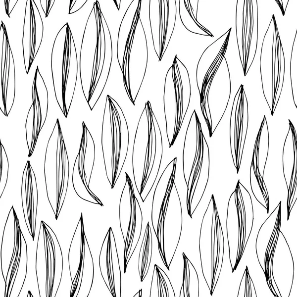 Seamless Abstract Seeds Pattern Sketch Abstract Seeds Feathers Hand Drawn — Stock Photo, Image