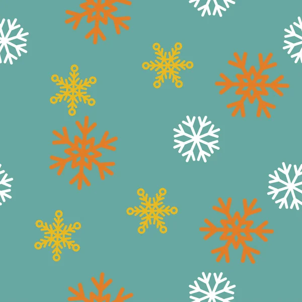 Naadloze Winter Patroon Achtergrond Met Sneeuwvlokken Kleur Achtergrond Kan Gebruikt — Stockfoto