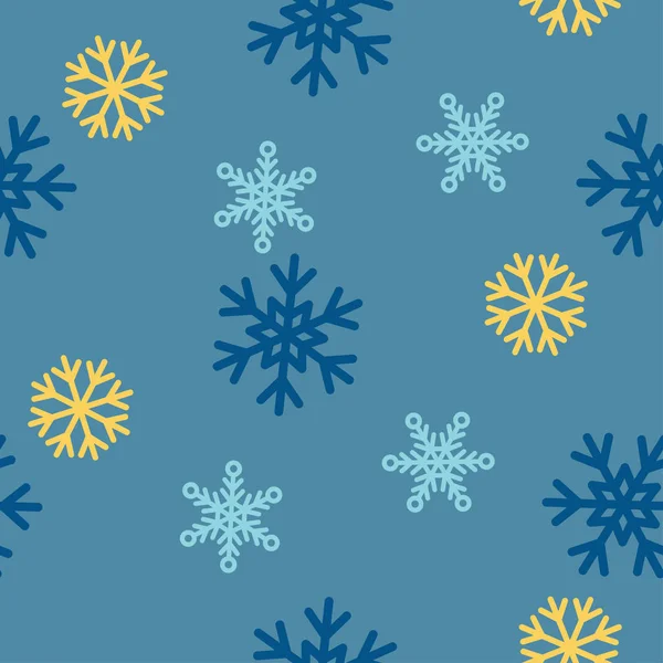 Naadloze Winter Patroon Achtergrond Met Sneeuwvlokken Kleur Achtergrond Kan Gebruikt — Stockfoto