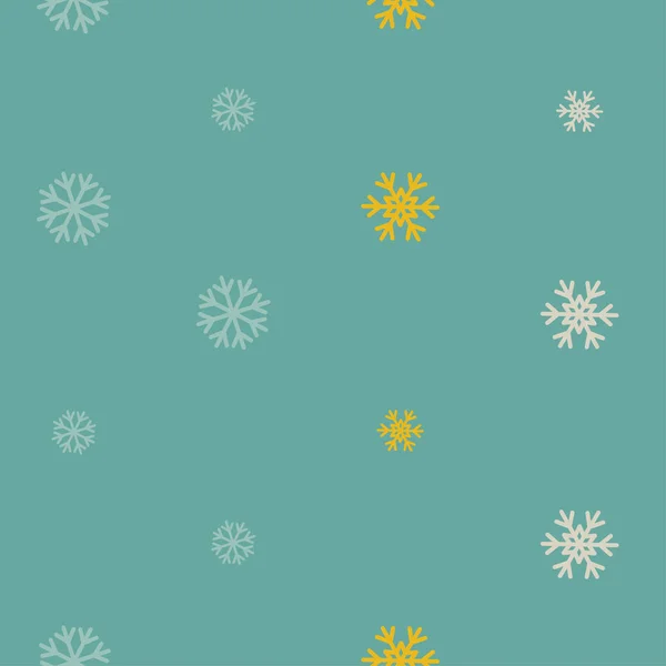 Patrona Invierno Sin Costura Con Snowflakes Fondo Color Puede Utilizar —  Fotos de Stock