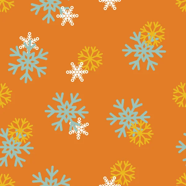 Seamless Winter Pattern Background Snowflakes Color Background Can Used Textile — Stock Photo, Image