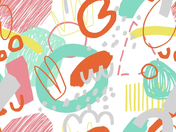 Hand-drawn abstract pattern with randomly arranged spots 