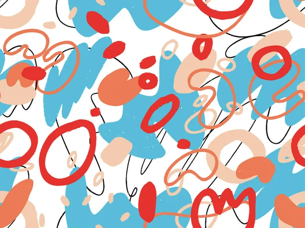 Patrón abstracto dibujado a mano con manchas dispuestas al azar — Archivo Imágenes Vectoriales