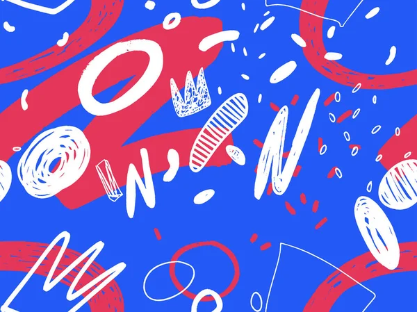 Hand-drawn abstract pattern with randomly arranged spots 