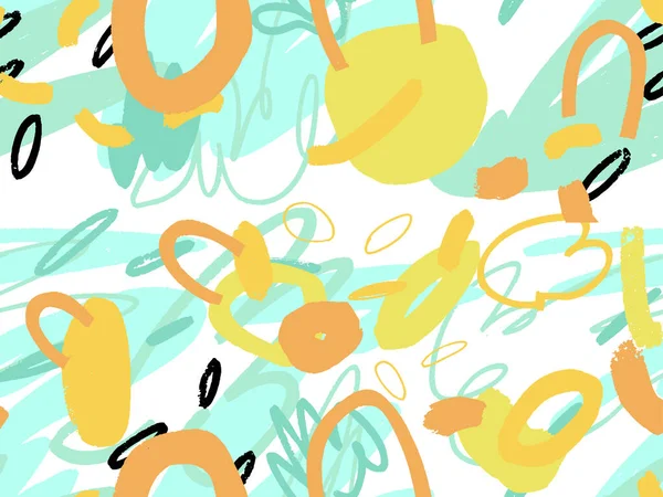 Hand-drawn abstract pattern with randomly arranged spots 