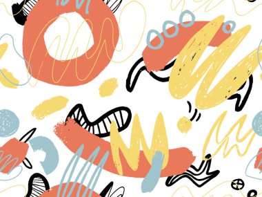 Geometrik Vektör deseni Memphis biçimi