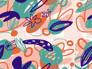 Geometrik Vektör deseni Memphis biçimi