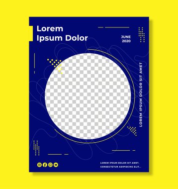 İşiniz veya etkinliğiniz için modern vektör şablonu. Broşür, dergi, poster, el ilanı, pankart olarak da kullanılabilir.