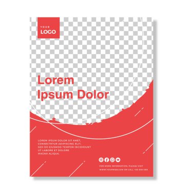 İşiniz veya etkinliğiniz için vektör poster şablonu. Broşür, dergi, poster, el ilanı, pankart olarak da kullanılabilir.