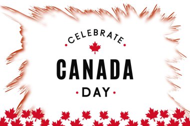 Vektör illüstrasyonu: Kanada 'nın arka planını kutla