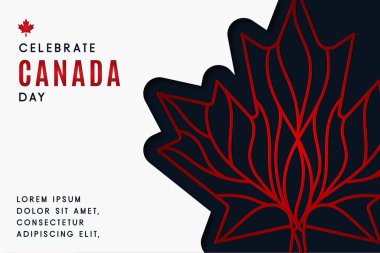 Vektör illüstrasyonu: Kanada 'nın arka planını kutla