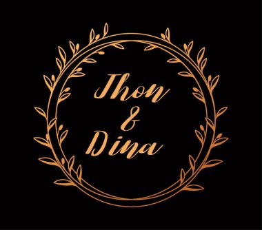 Çiçek logosu şablonu veya düğün vektörü