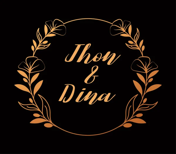 Çiçek logosu şablonu veya düğün vektörü
