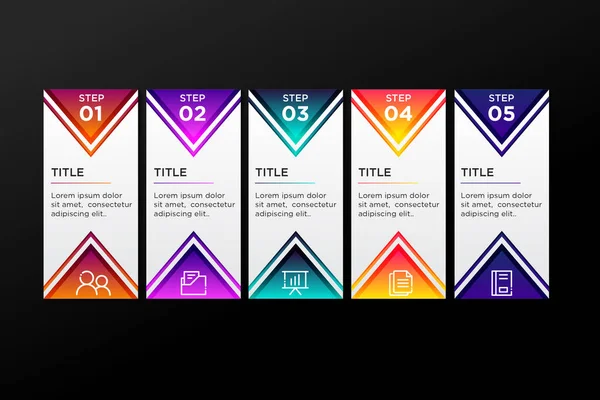 Colorful Infographic Steps Collection Concept — Stock Photo, Image