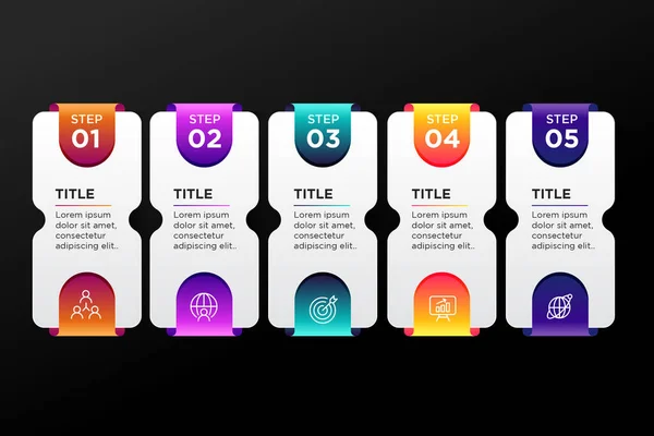 Colorful Infographic Steps Collection Concept — Stock Photo, Image