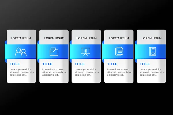 Business Marketing Infographic Steps Options — Stock Photo, Image