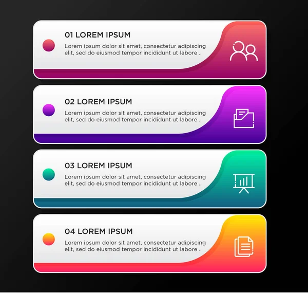 Infografica Modello Con Passaggi Opzioni — Foto Stock