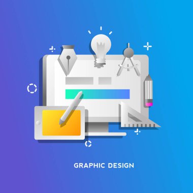 Web sayfası, afiş, sunu için grafik tasarım konsepti