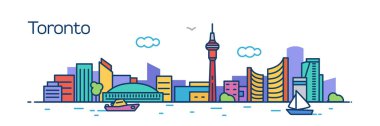 Toronto şehir. Vektör çizim