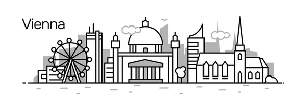 Wenen Stad Vectorillustratie — Stockvector