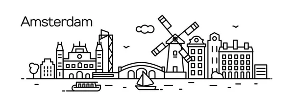 Amsterdam City Vectorillustratie — Stockvector