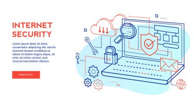vektör reklam tasarım şablonu, Internet security