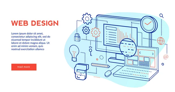 Vektor Werbung Design Vorlage Web Design — Stockvektor