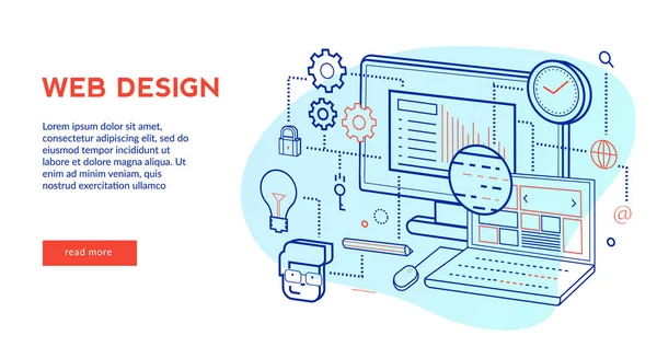 Векторний Шаблон Дизайну Реклами Веб Дизайн — стоковий вектор