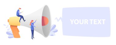 Arama, insan kaynakları, web sayfası, afiş, tanıtım, sosyal medya, belgeler, kartları, posterler için işe alım kavram. İllüstrasyon insan kaynakları, Seo, Büyüteç Camı işareti vektör