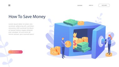 Para tasarrufu Doları banknot paraları. Nakit koruma kavramı. Web site, sayfa, sunum için kavram