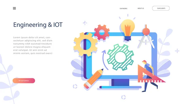 Programación Conceptos Codificación Pruebas Para Desarrollo Sitios Web Aplicaciones Ilustración — Vector de stock