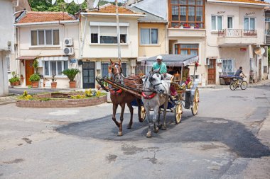 Istanbul - 17 Temmuz 2017: At binmek, Prenses Adaları