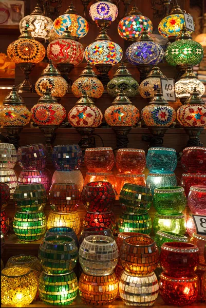 Mosaico Turco Lámparas Otomanas Gran Bazar —  Fotos de Stock