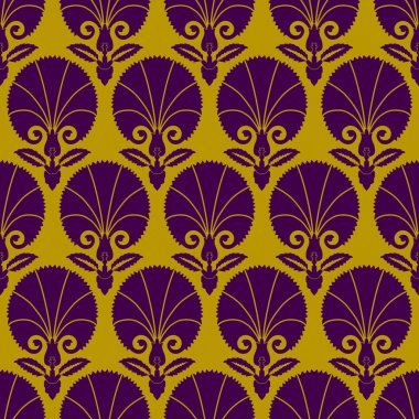 Osmanlı karanfil Tekstil tasarımı, vektör çizim 