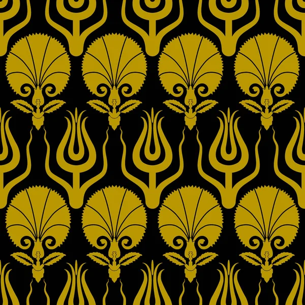 Osmanské Karafiát Tulipán Textilní Design — Stockový vektor