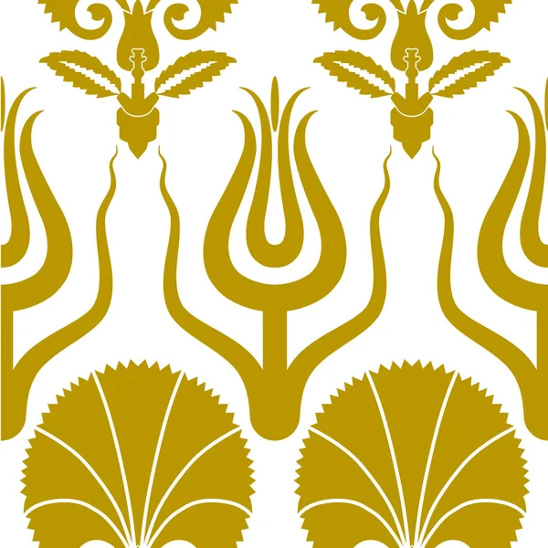 Османська Гвоздик Тюльпанів Текстильний Дизайн — стоковий вектор