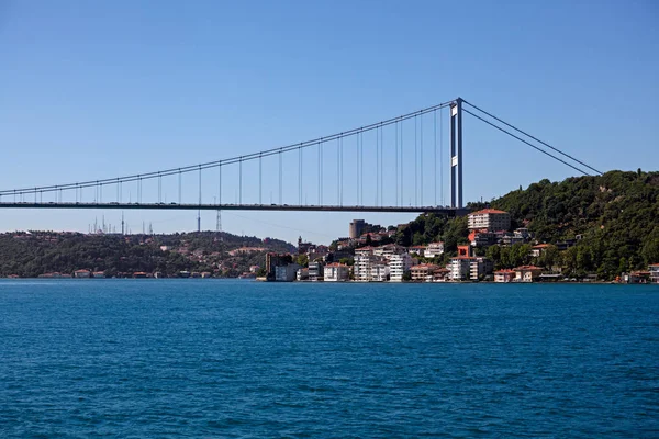 Istanbul Türkiye Haziran 2018 Fatih Sultan Mehmet Köprüsü Nde Gündüz — Stok fotoğraf